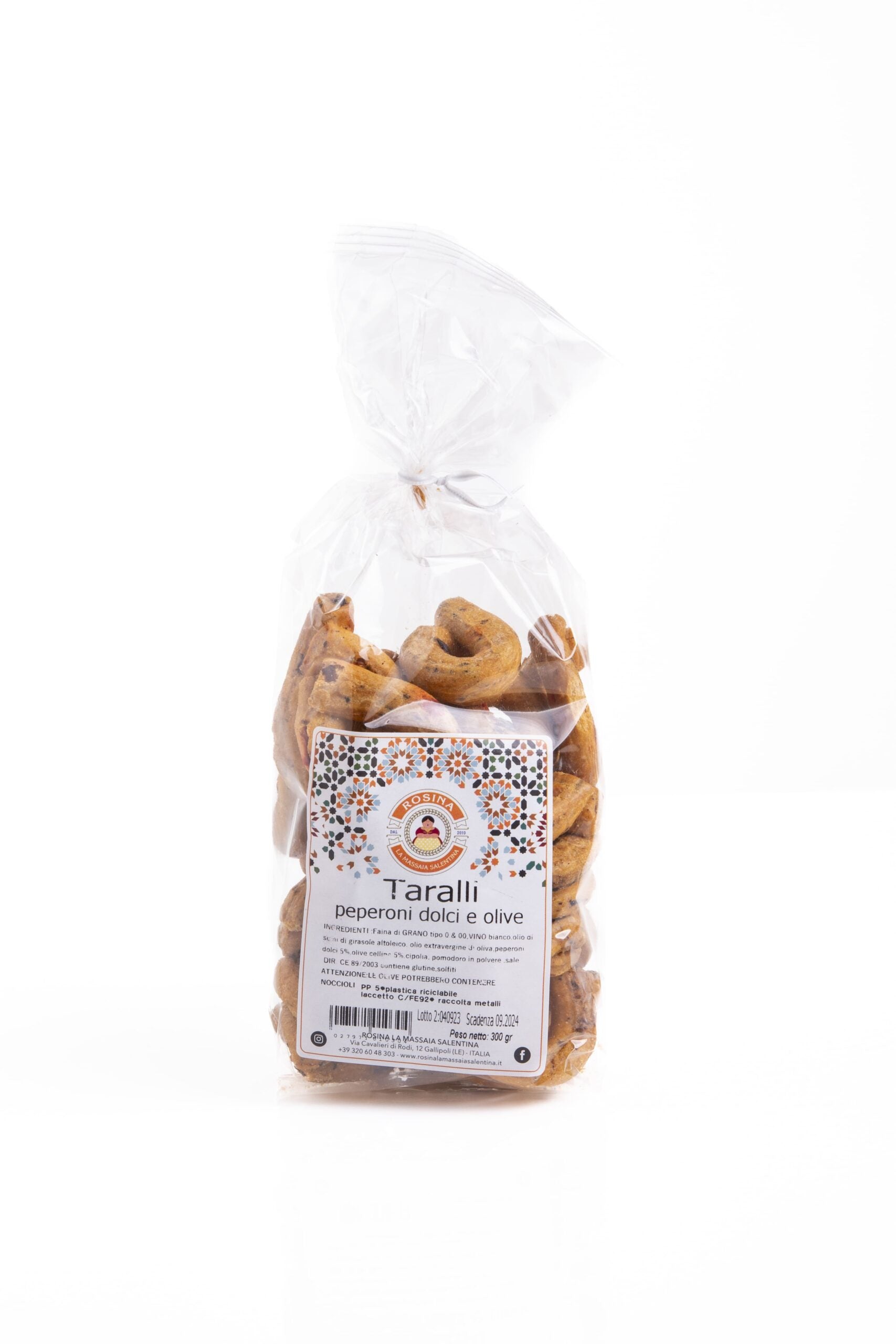 Taralli peperoni dolci e olive