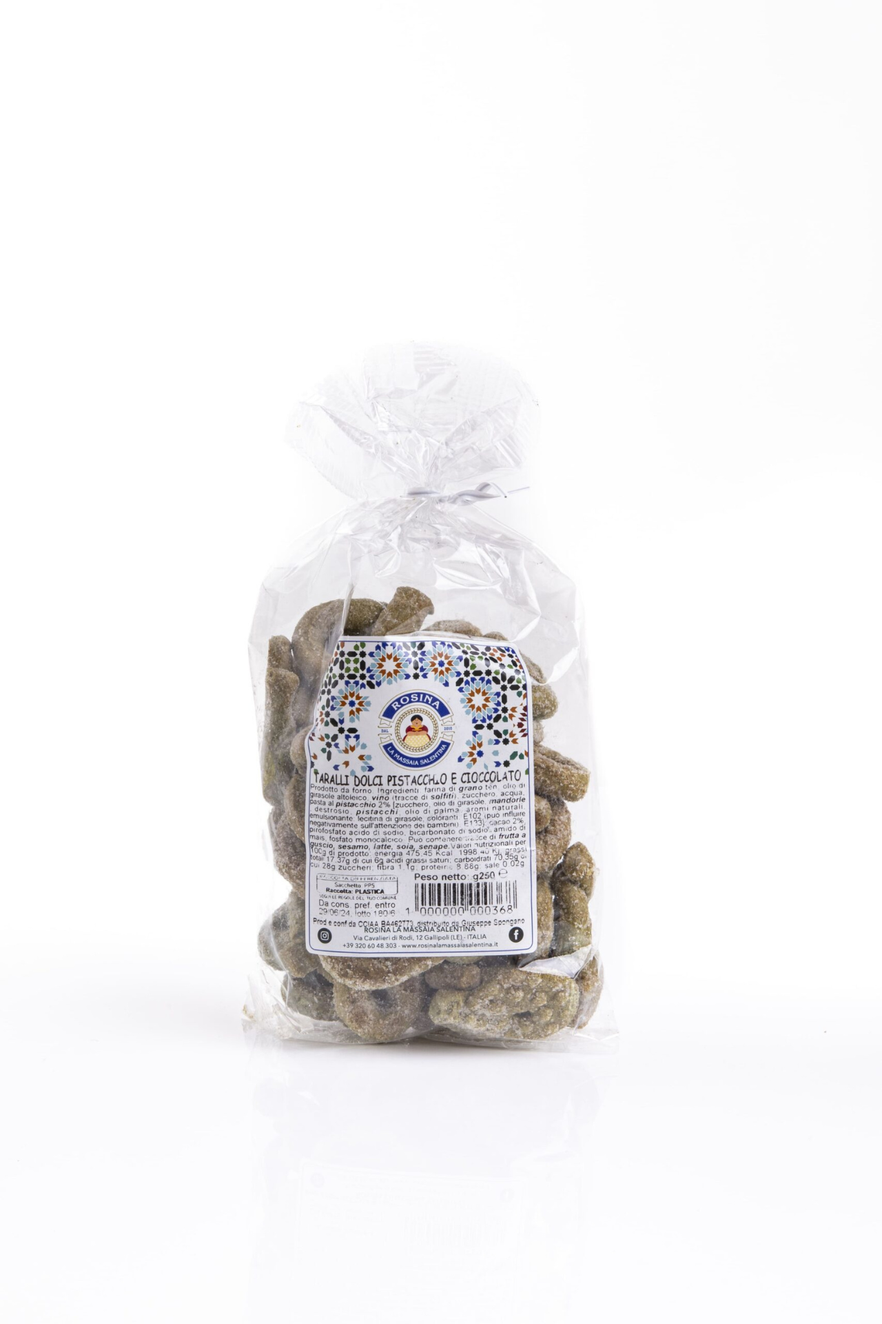 Taralli dolci pistacchio e cioccolato