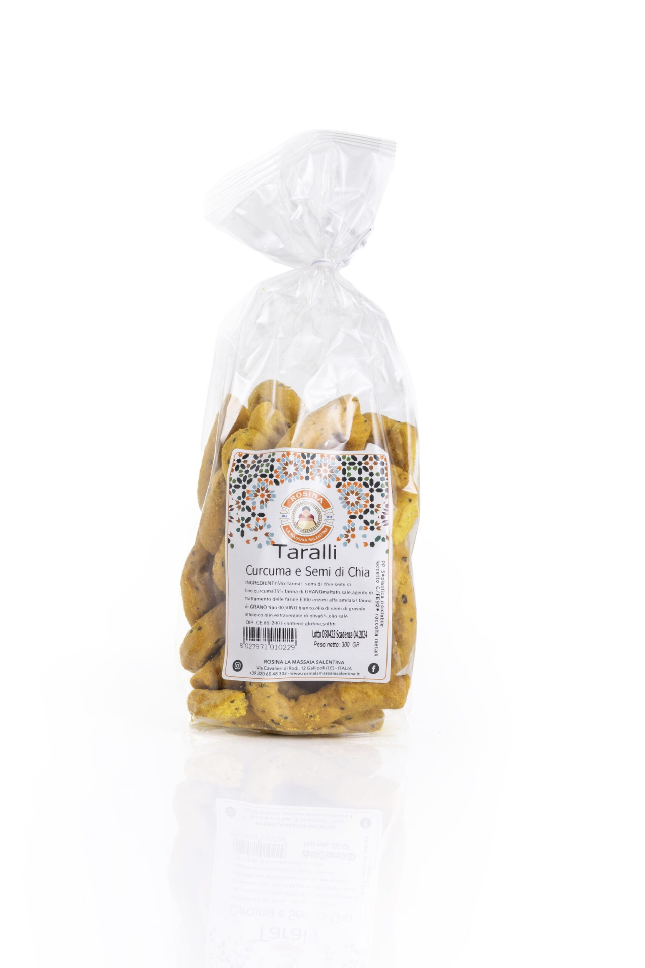 Taralli curcuma e semi di chia gr.300