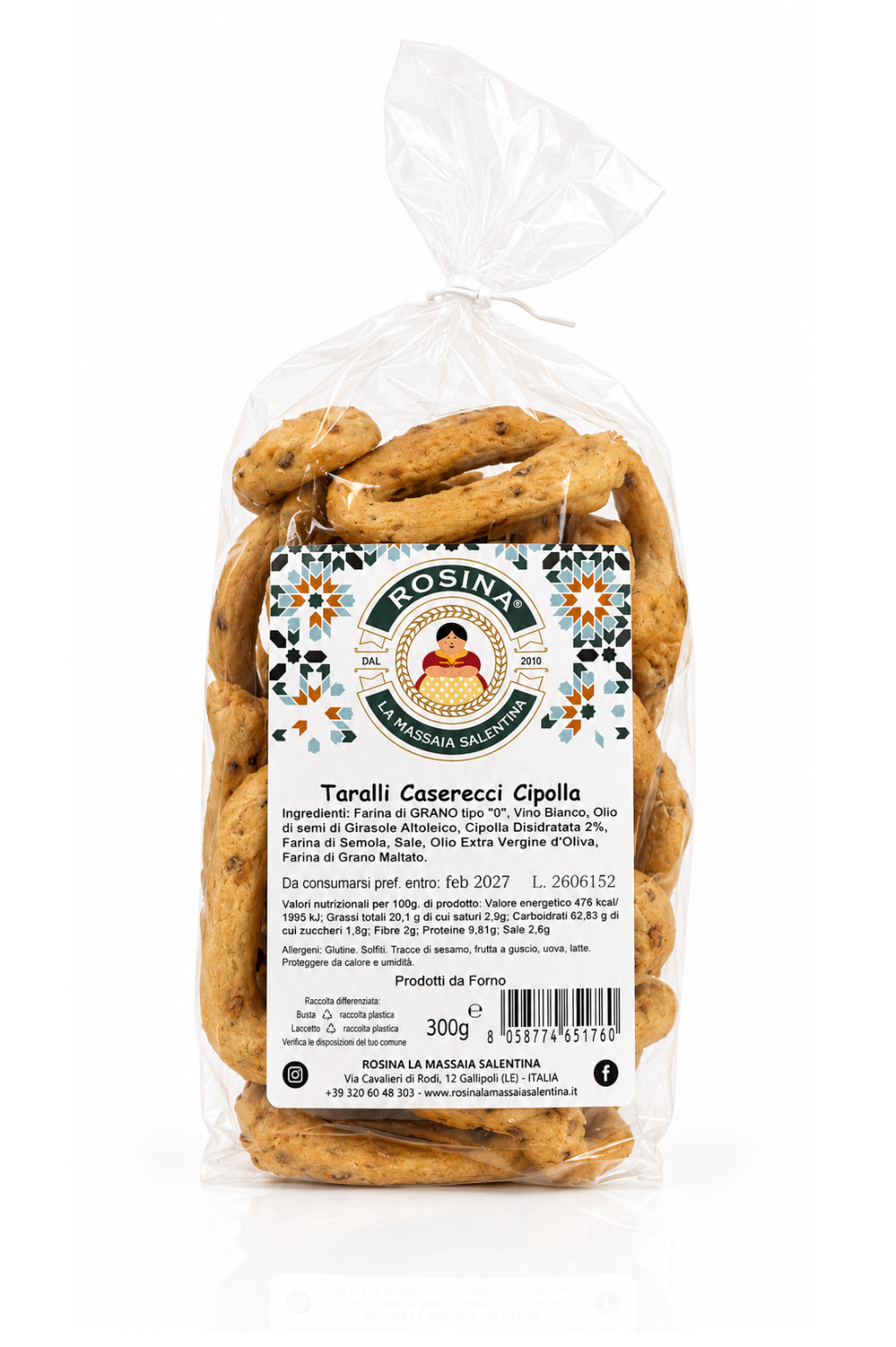 Taralli Caserecci Cipolla 300gr