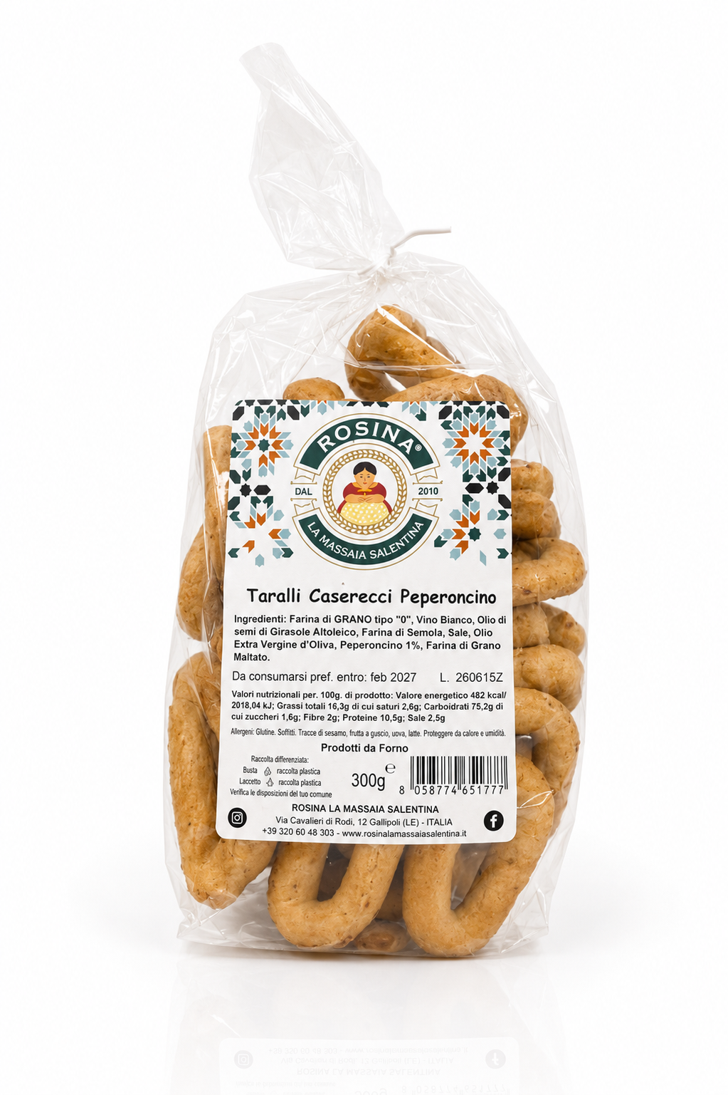 Taralli Caserecci al peperoncino 300gr