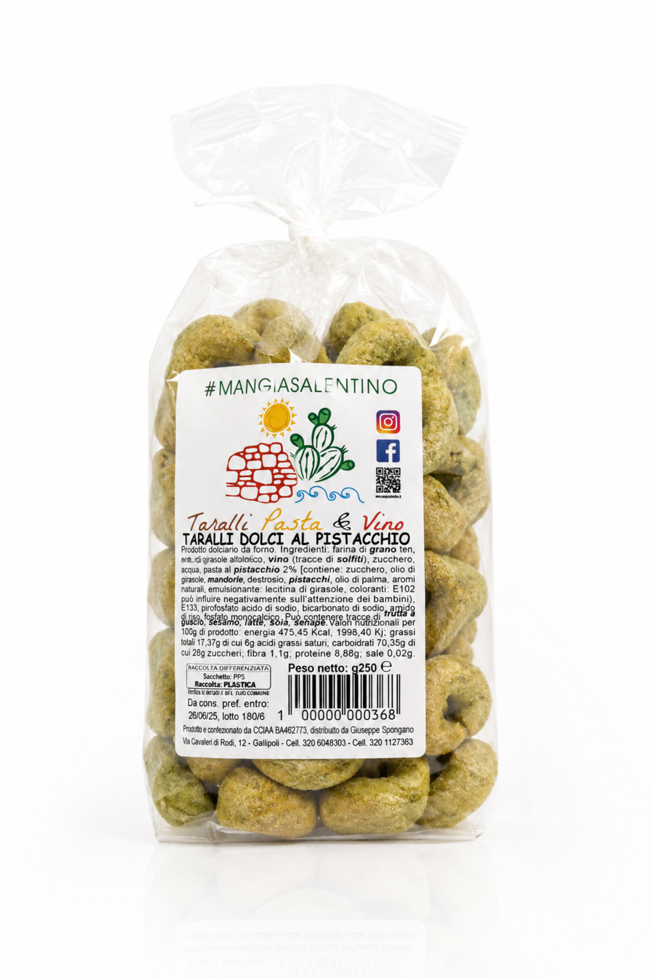 Taralli Zuccherati al Pistacchio