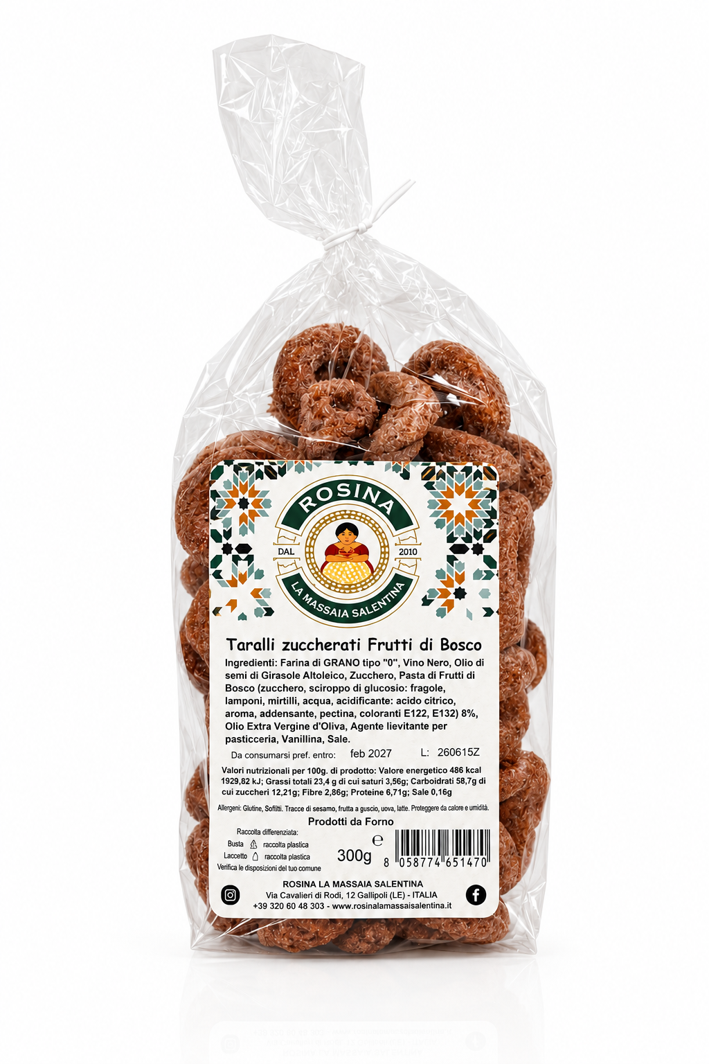 Taralli zuccherati Frutti di Bosco 300gr