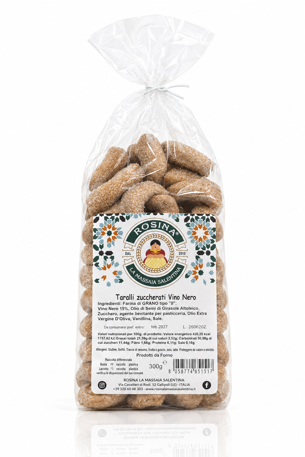 Taralli Zuccherati al Vino Nero 300gr